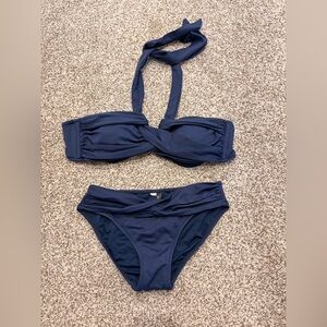 Seafolly Australia Navy Blue Bikini Set